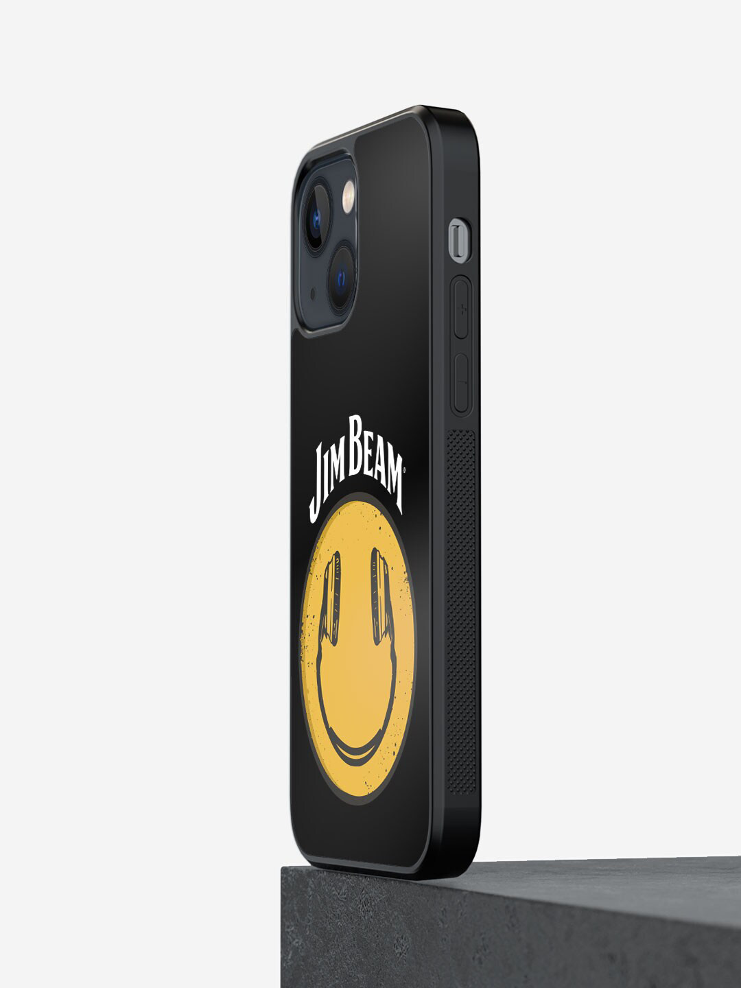 

macmerise Jim Beam Smiley Design iPhone 13 Mini Bumper Case, Black