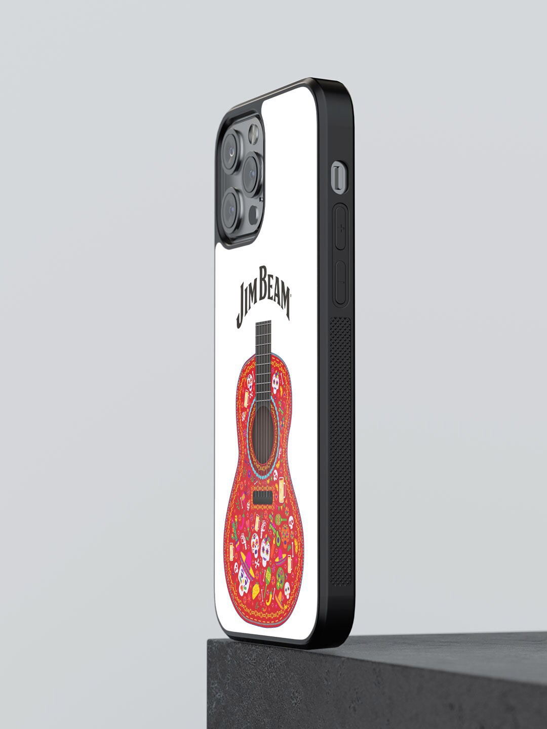 

macmerise Jim Beam Guitar Printed iPhone 12 Pro Bumper Case, White