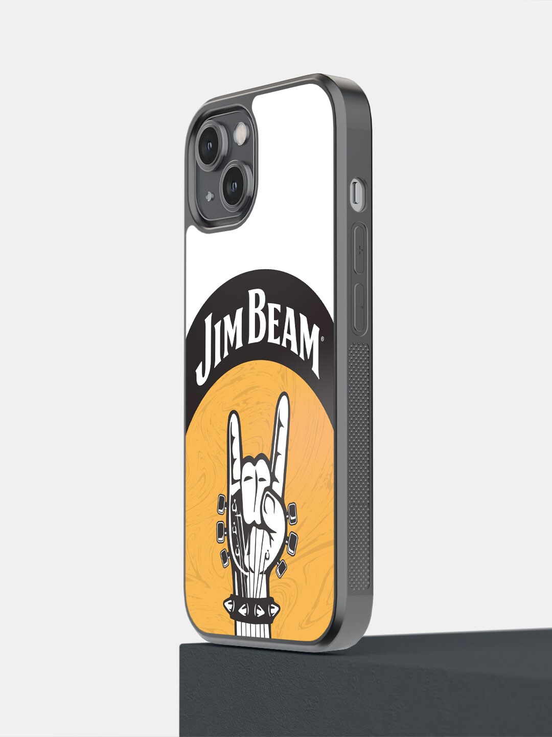 

macmerise Jim Beam Rock Swag Design Printed iPhone 14 Bumper Case, White