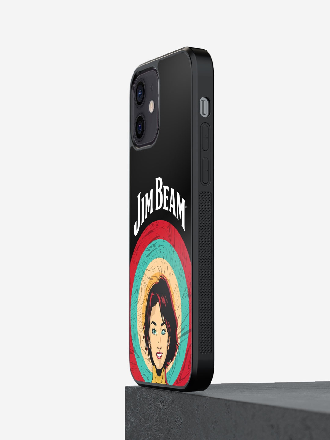 

macmerise Jim Beam Character Design iPhone 12 Bumper Bumper Case, Black