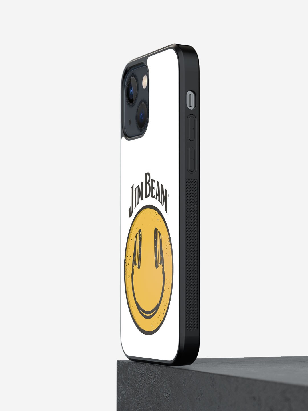 

macmerise Jim Beam Smiley Design iPhone 13 Mini Bumper Case, White