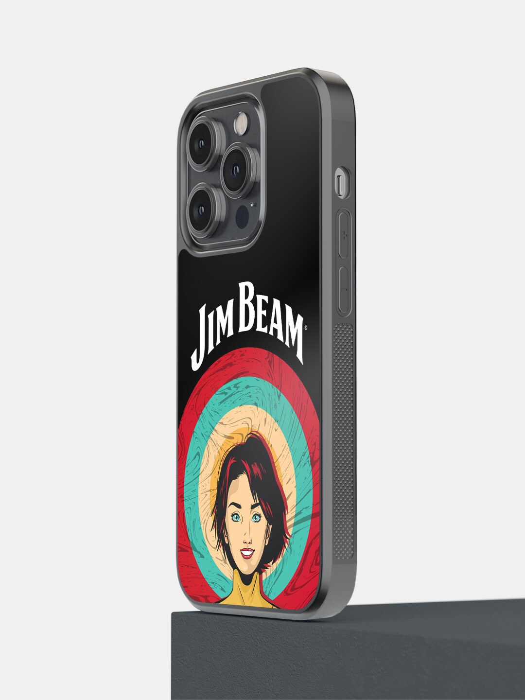 

Macmerise Jim Beam Character Design for iPhone 14 Pro Bumper Case, Black