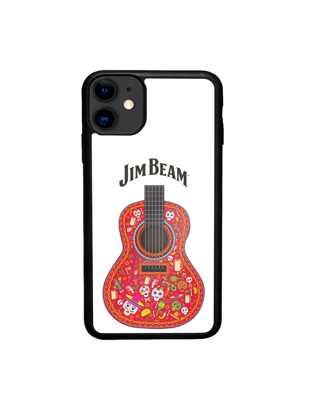 

macmerise Printed Jim Beam Guitar Design iPhone 11 Bumper Case, White