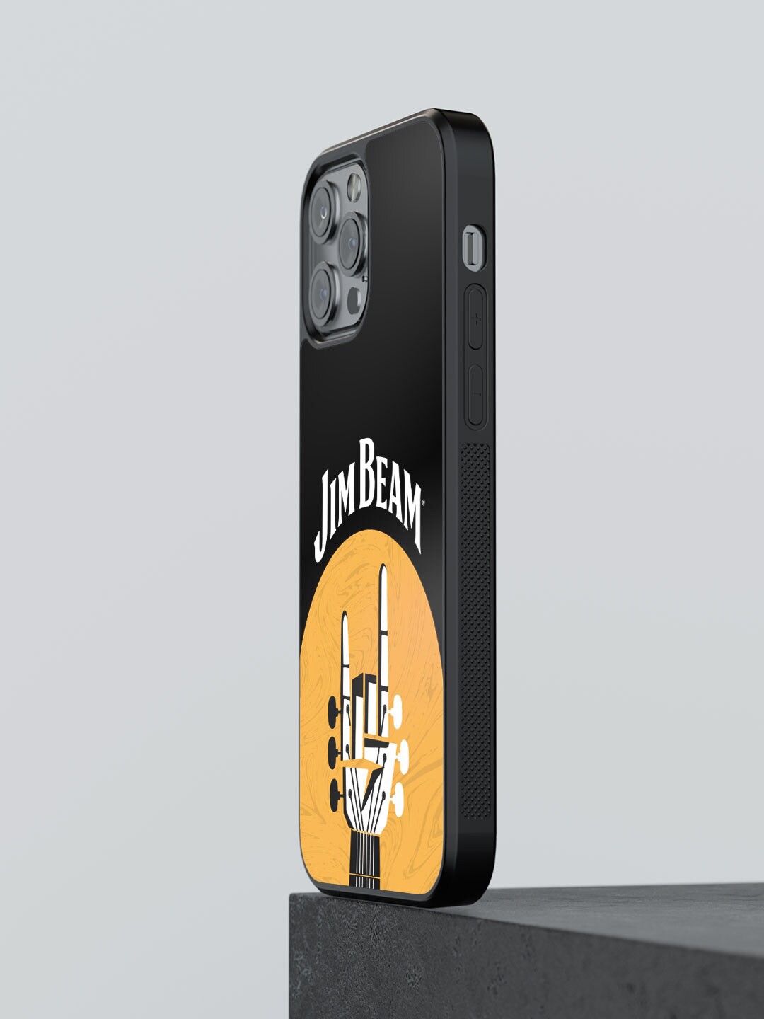 

macmerise Printed Jim Beam Rock Design iPhone 12 Pro Bumper Case, Black