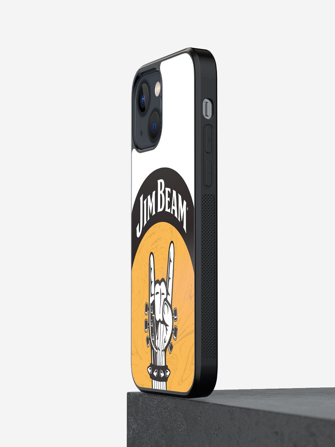 

macmerise Jim Beam Rock Swag Printed iPhone 13 Mini Bumper Case, White