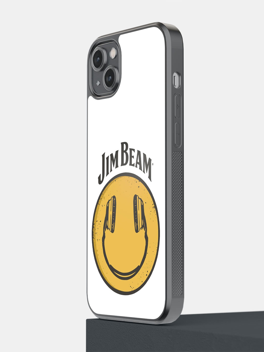 

macmerise Printed Jim Beam Smiley Design iPhone 14 Plus Phone Bumper Case, White