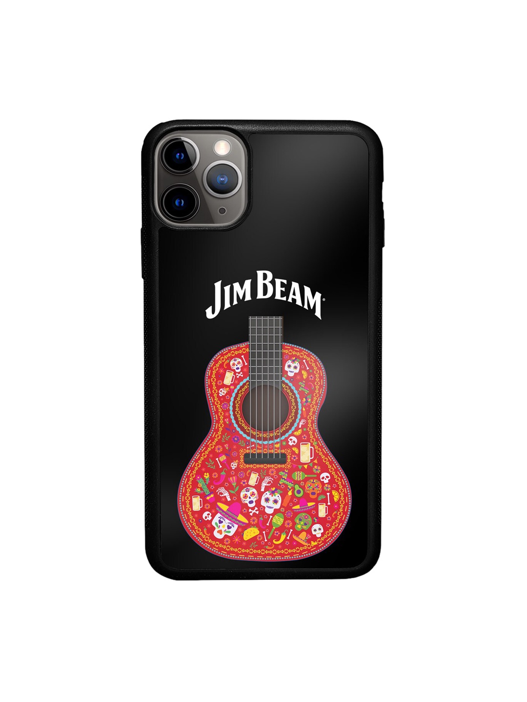 

macmerise Jim Beam Guitar Design iPhone 11 Pro Max Bumper Bumper Case, Black