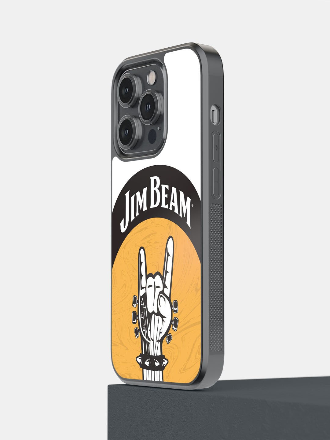 

macmerise Jim Beam Rock Swag Design iPhone 14 Pro Bumper Bumper Case, White