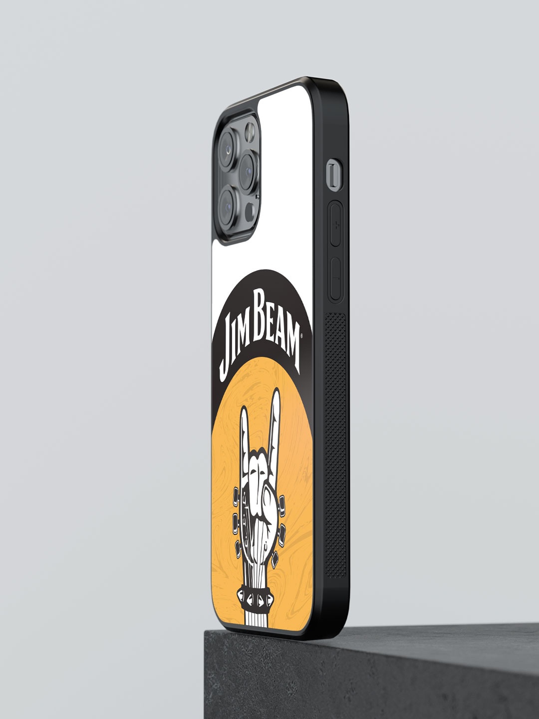 

macmerise Jim Beam Rock Swag Design iPhone 13 Pro Bumper Case, White