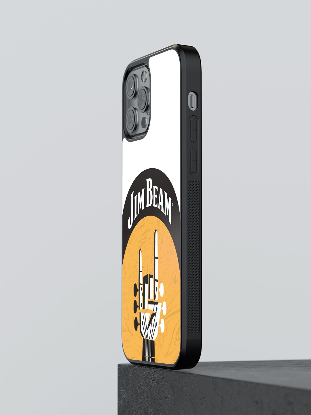 

macmerise Printed Jim Beam Rock Design iPhone 13 Pro Bumper Phone Bumper Case, White