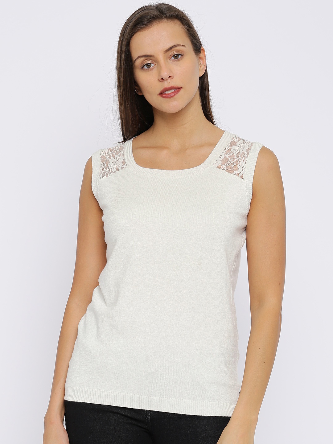 

U.S. Polo Assn. Women White Solid Top