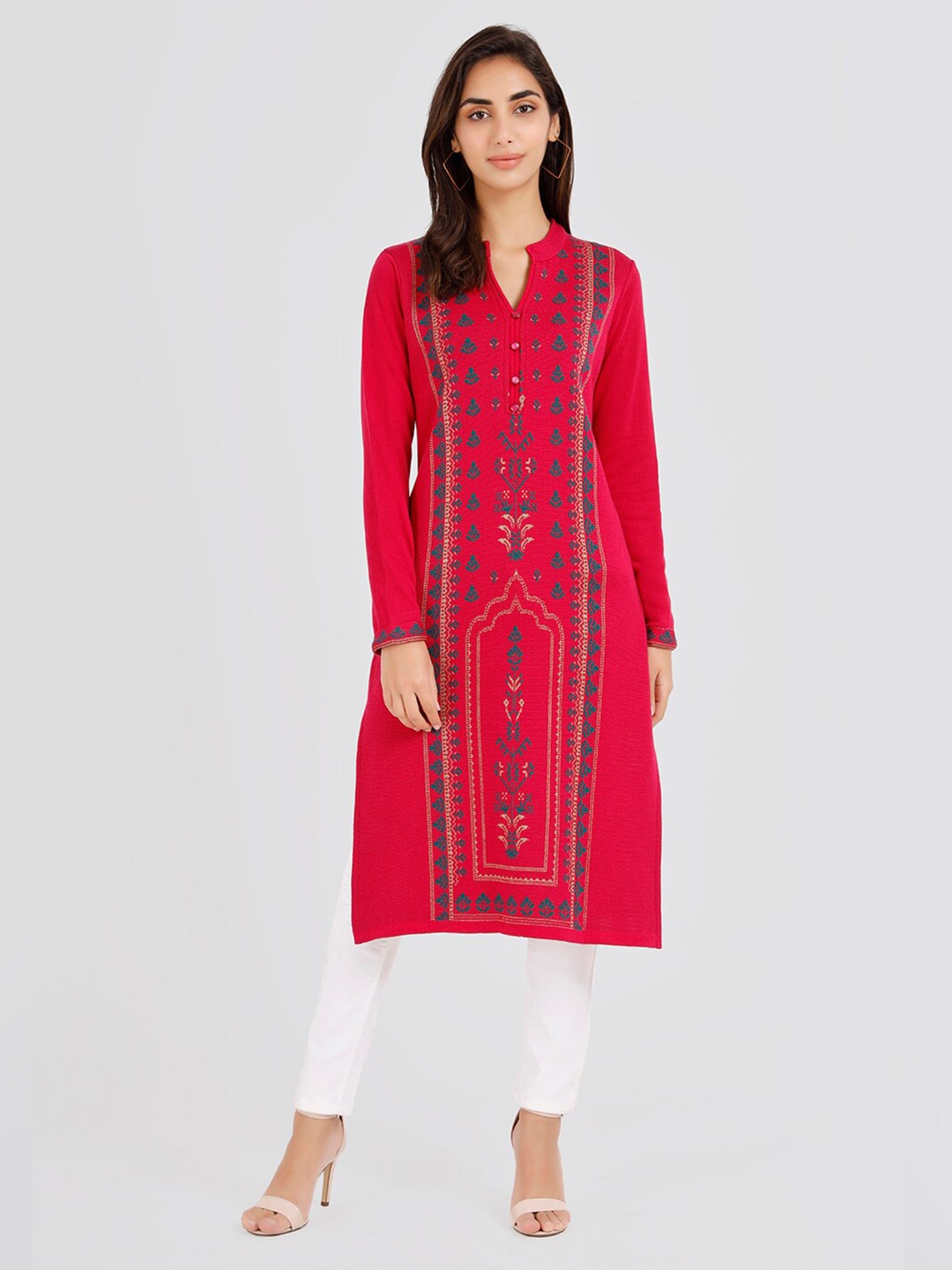 

KEIKO Women Acrylic Pink Kurta