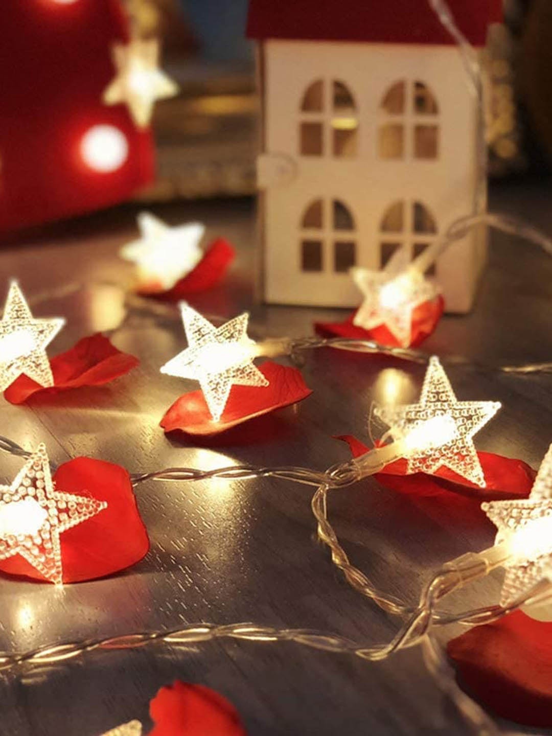 

BS AMOR Warm White Star Fairy String LED Lights