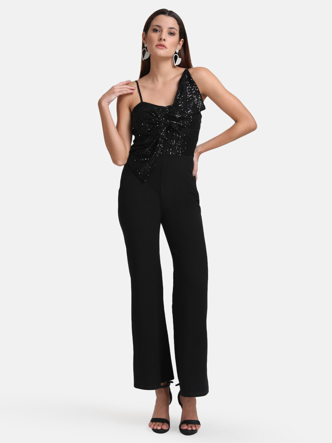

Kazo Basic Jumpsuit with Embellished, Black