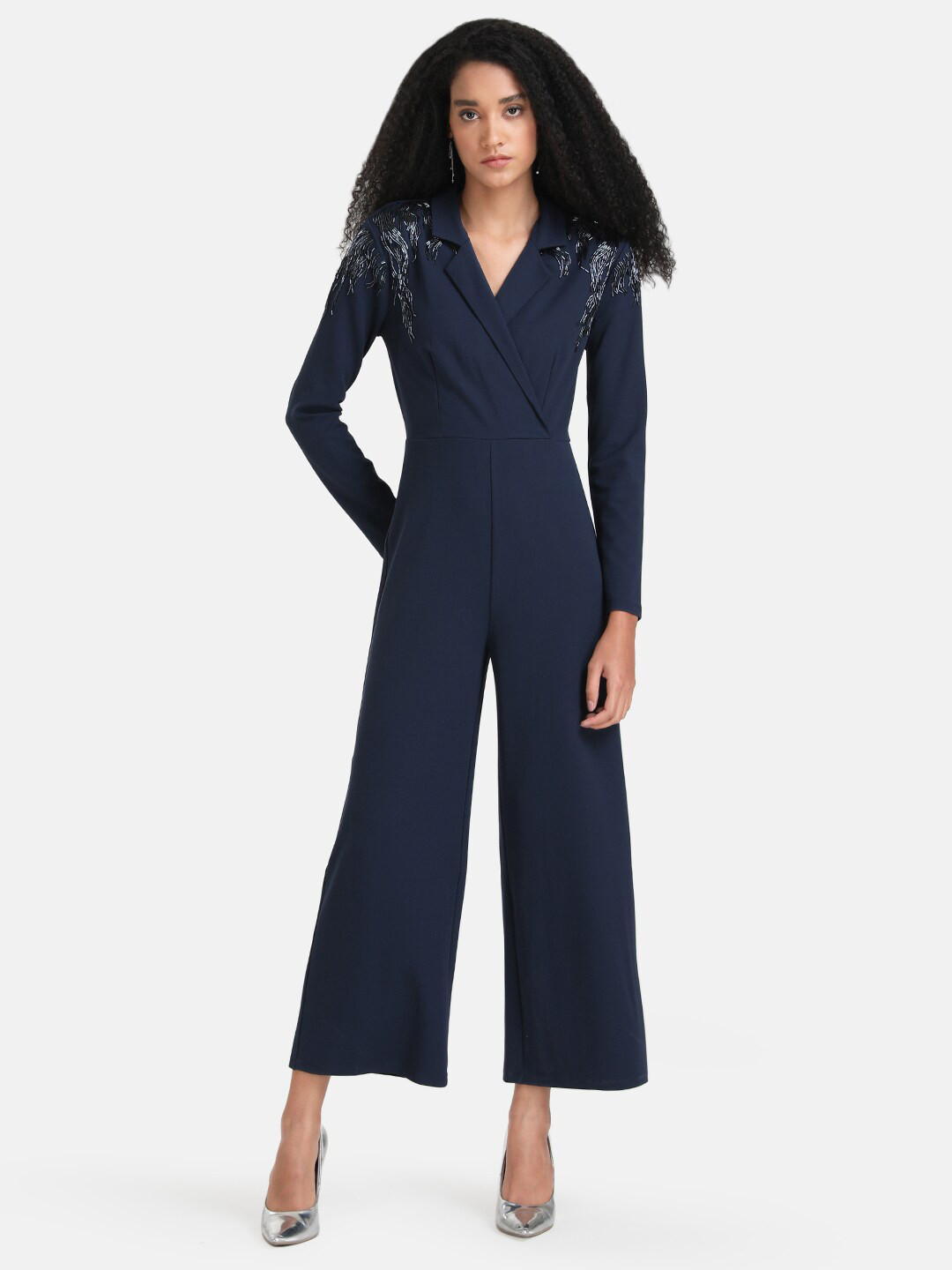

Kazo Basic Jumpsuit with Embellished, Navy blue