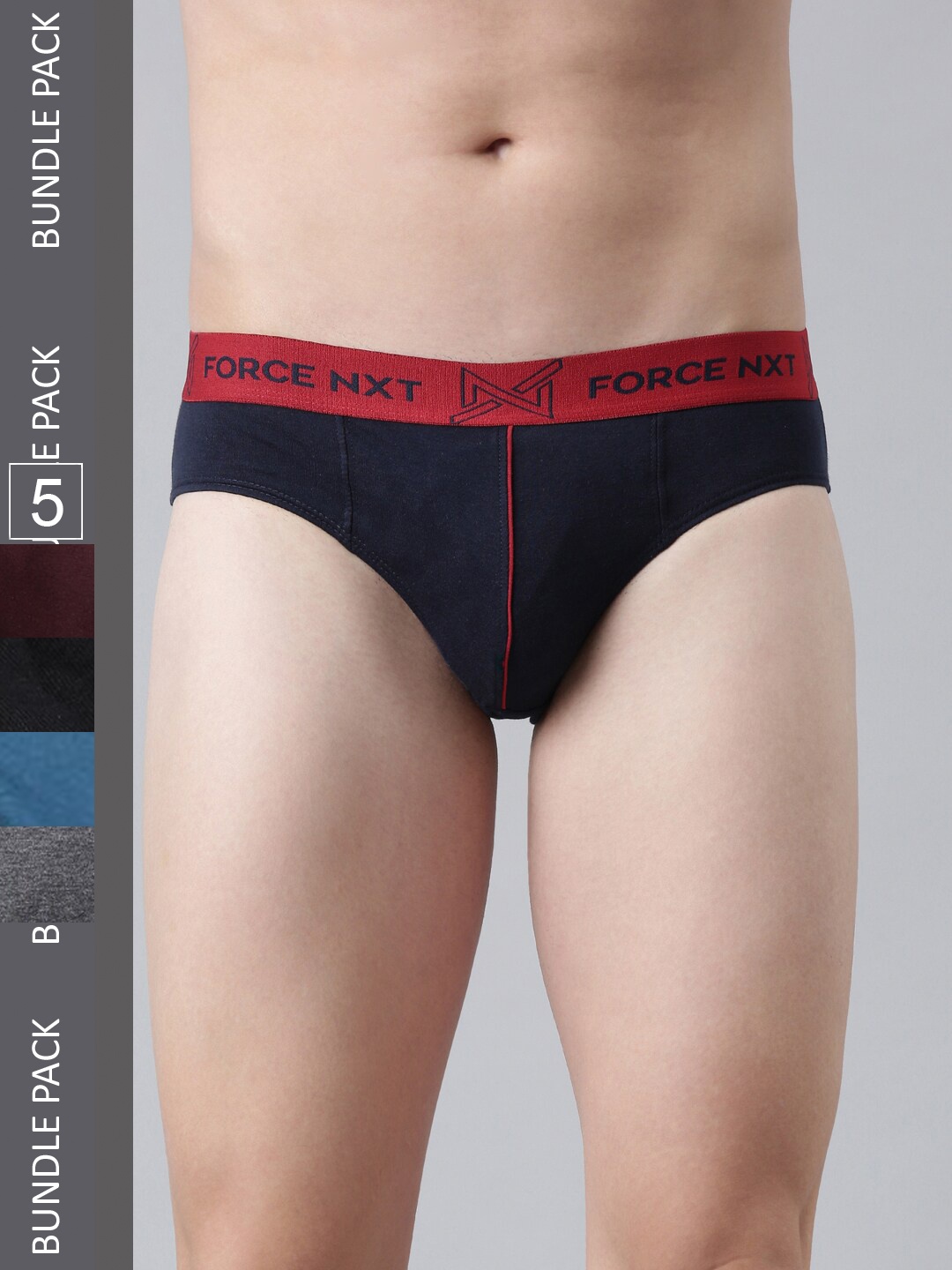

Force NXT Men Pack Of 3 Assorted Cotton Basic Briefs