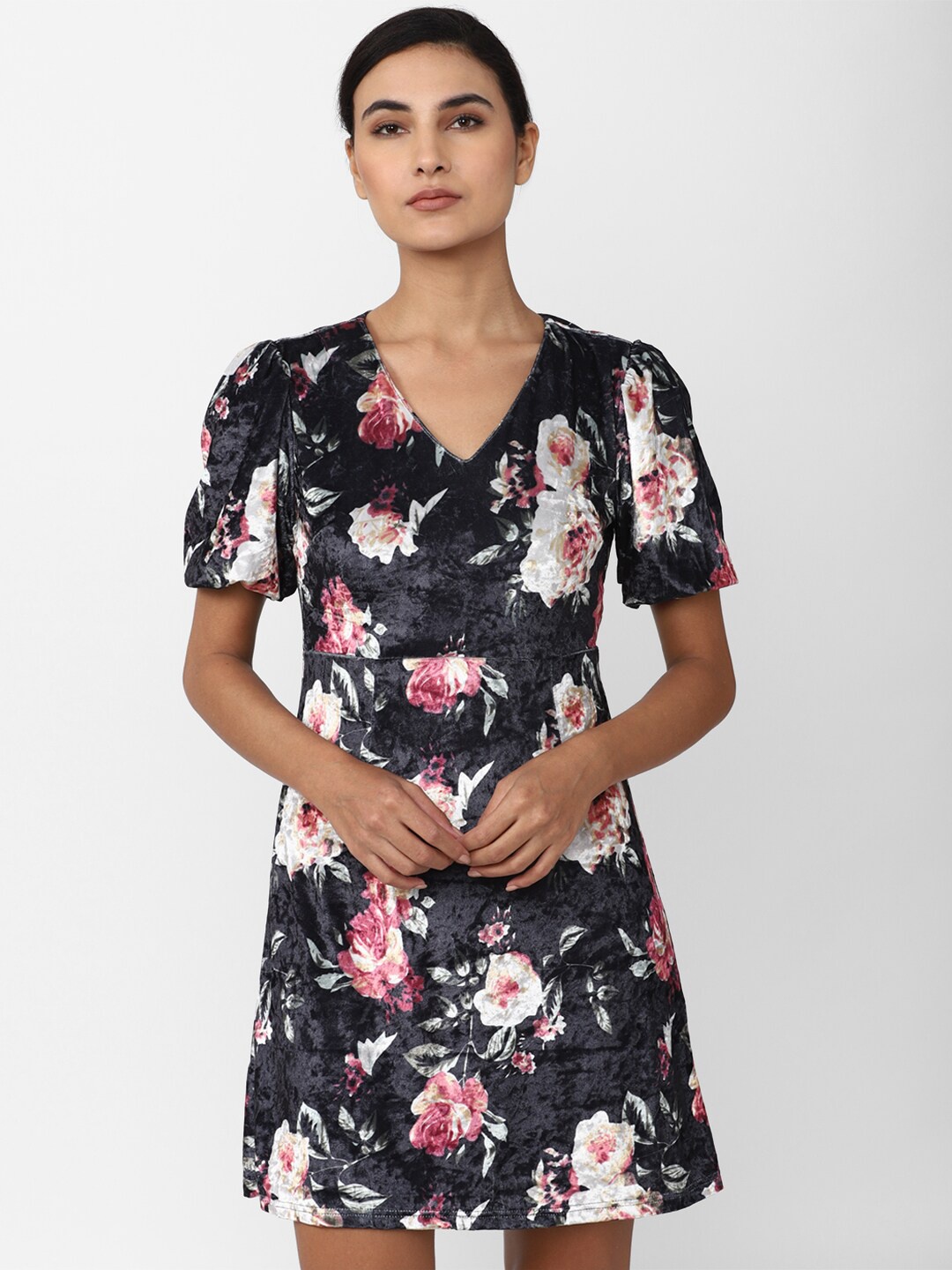 

Van Heusen Woman Floral Printed Dress, Black