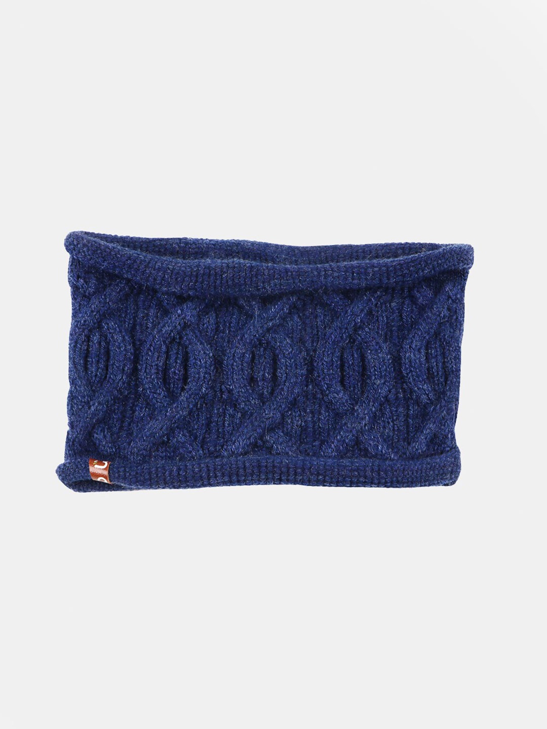 

Bharatasya Men Cable Knit Woolen Earwarmer Headband, Blue