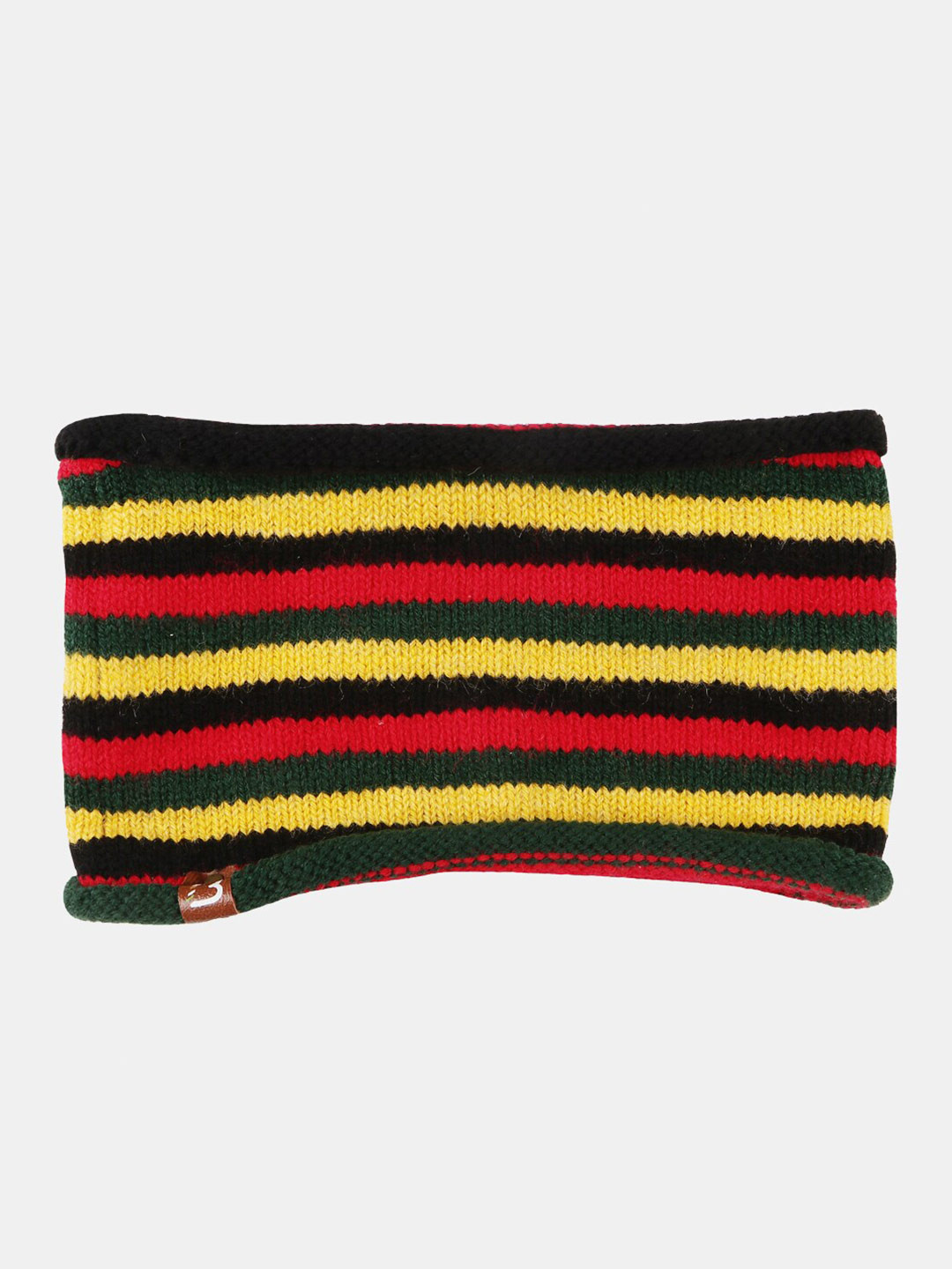 

Bharatasya Men Striped Wool Chill Wrap Headband, Black