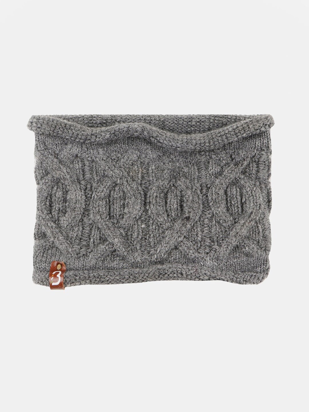 

Bharatasya Men Self Design Wool Chill Wrap Headband, Grey
