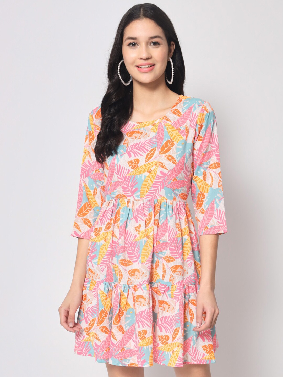 

Sitaram Designer Tropical Dress, White