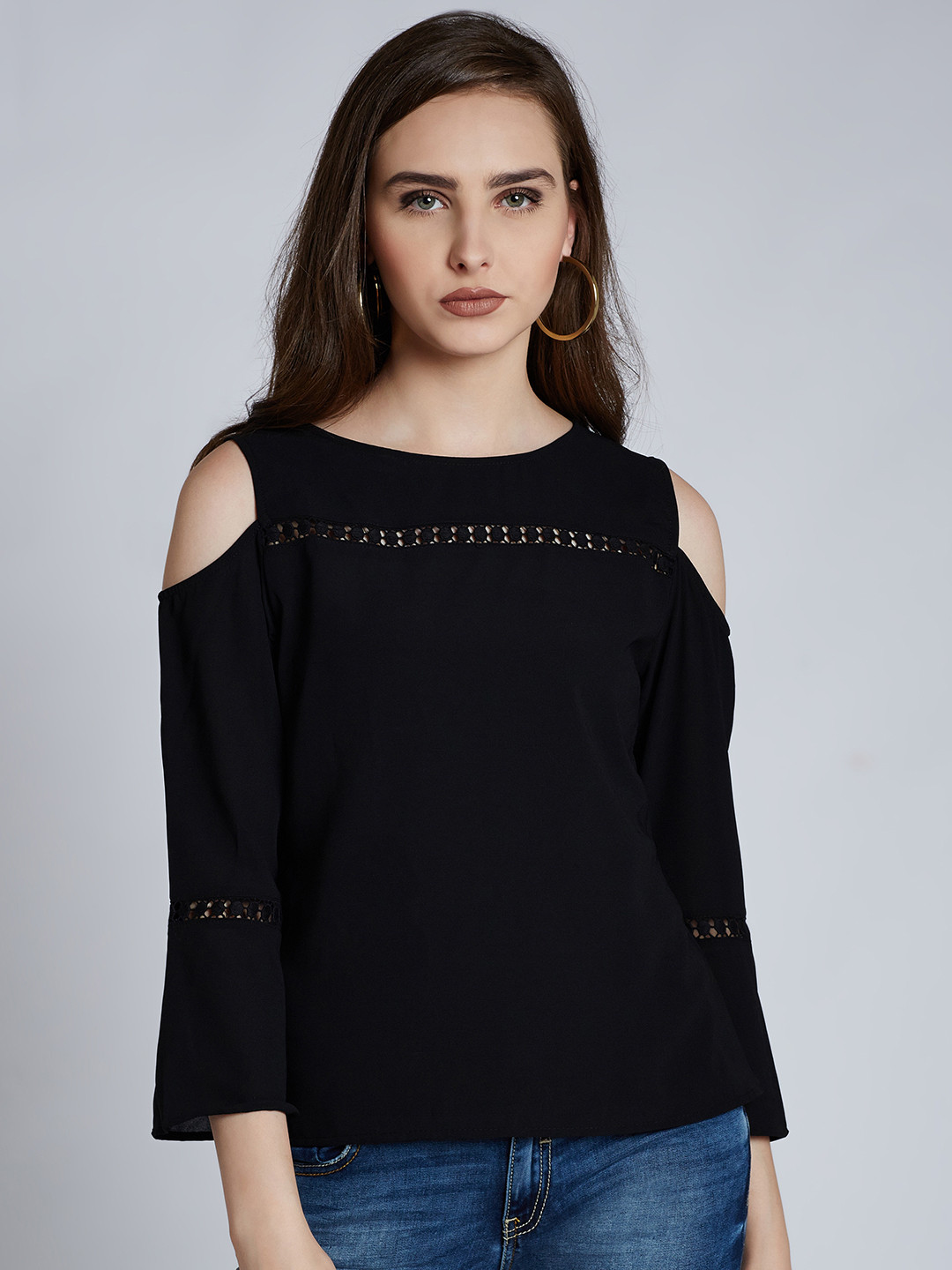 

Harpa Women Black Solid Top