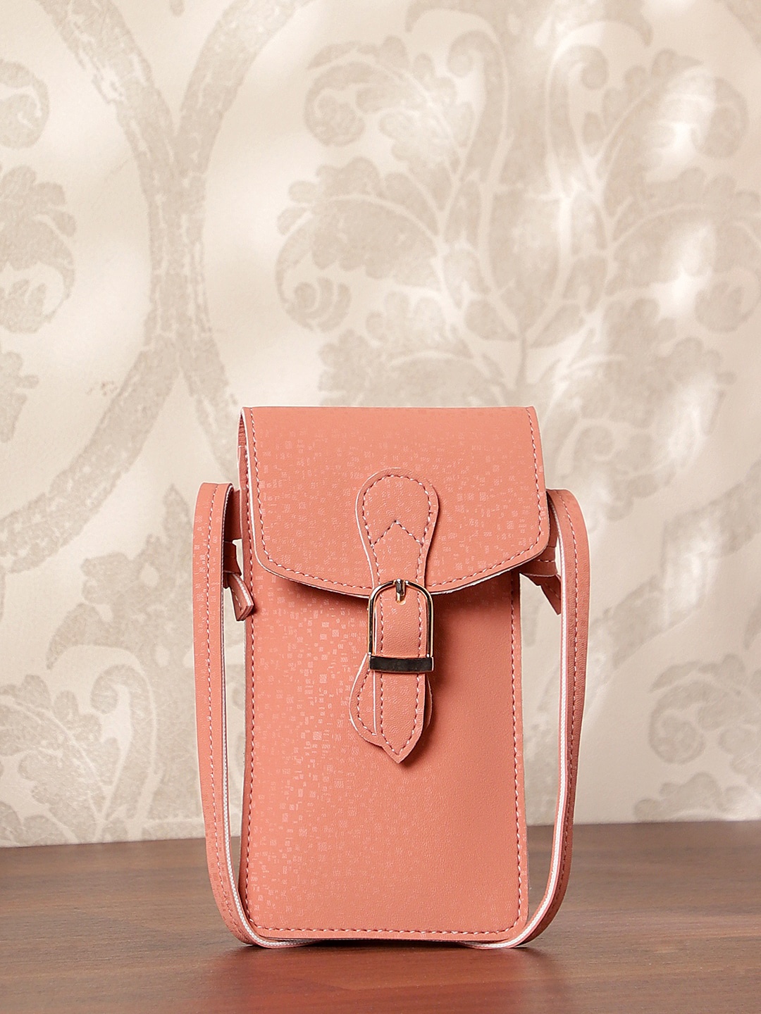 

LEGAL BRIBE Structured Sling Bag, Peach
