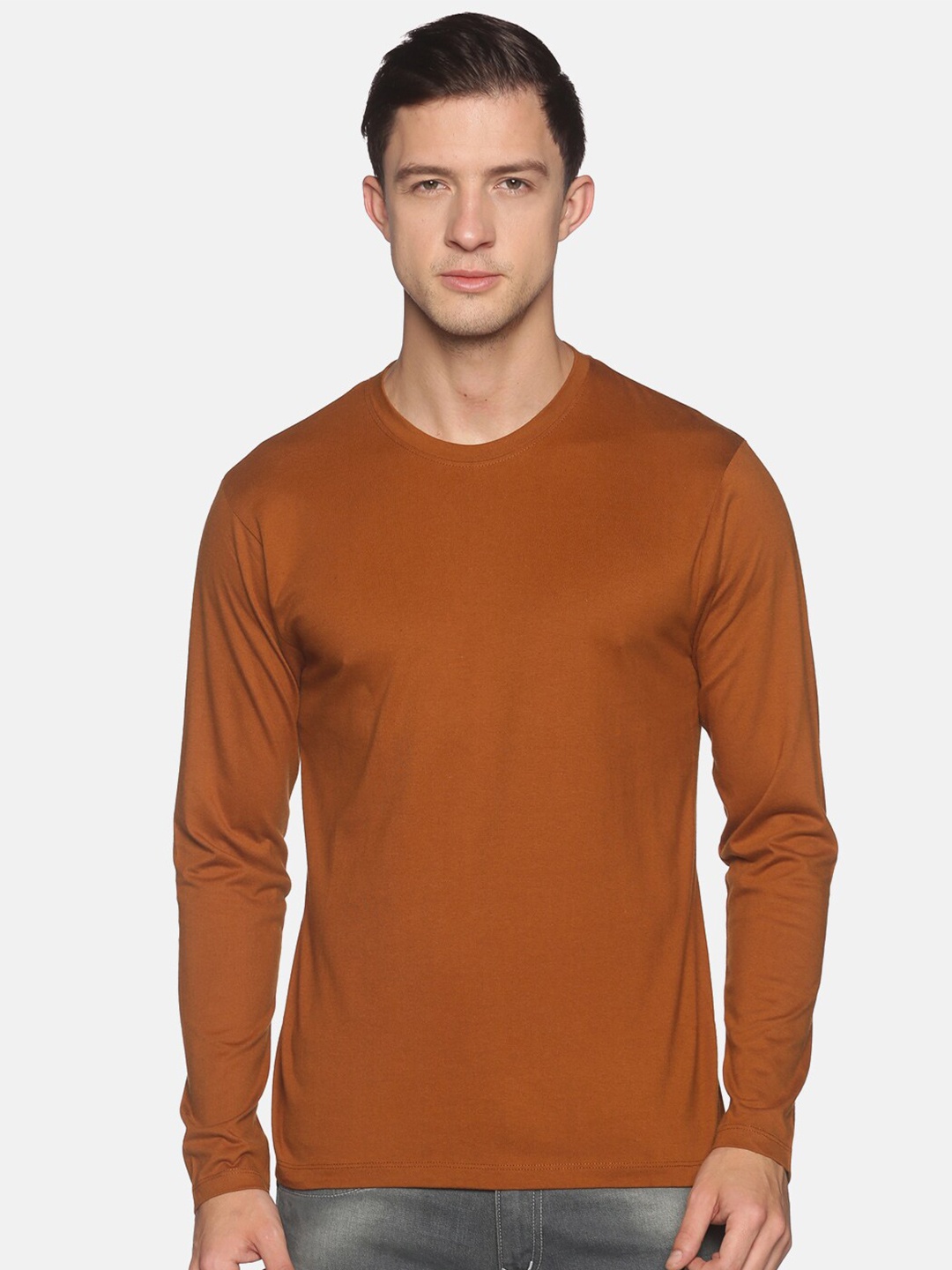 

BLACK RADIO Men Cotton T-shirt, Brown