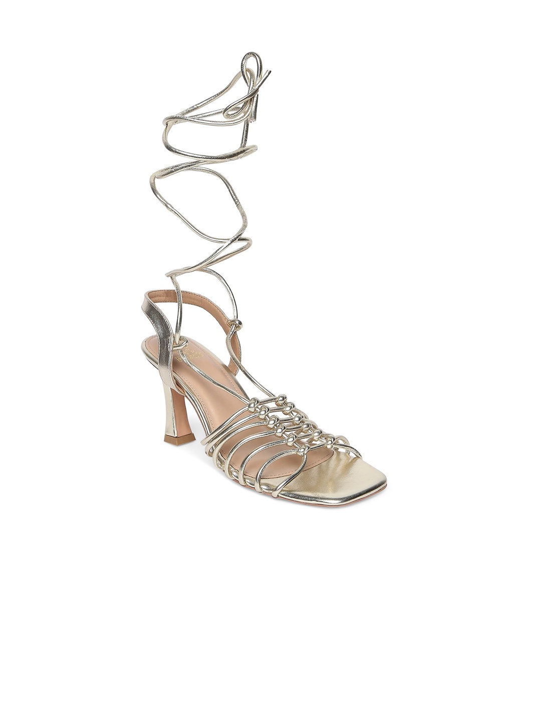 

Tao Paris Leather Gladiators Heels, Gold