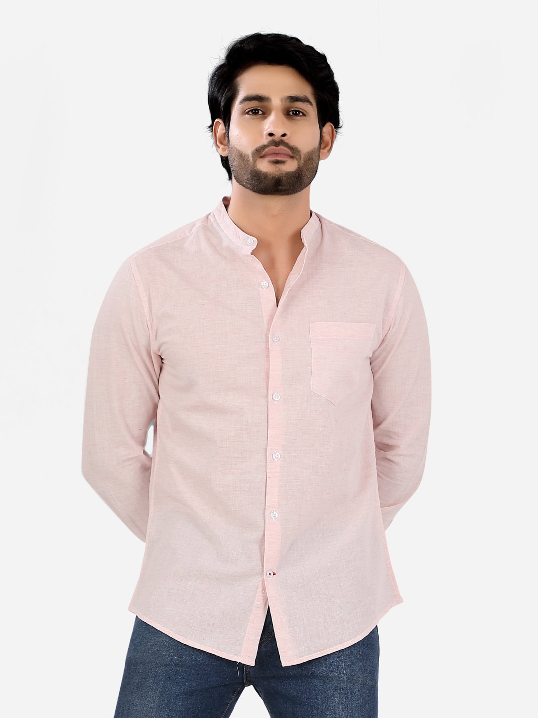 

VASTRADO Men Semi Sheer Casual Shirt, Pink