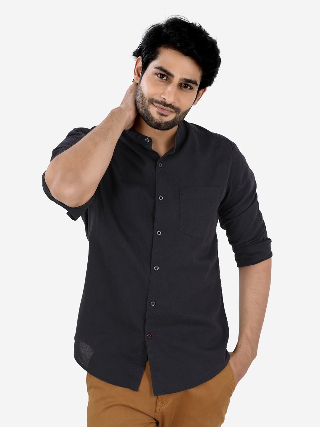 

VASTRADO Men Cotton Casual Shirt, Charcoal
