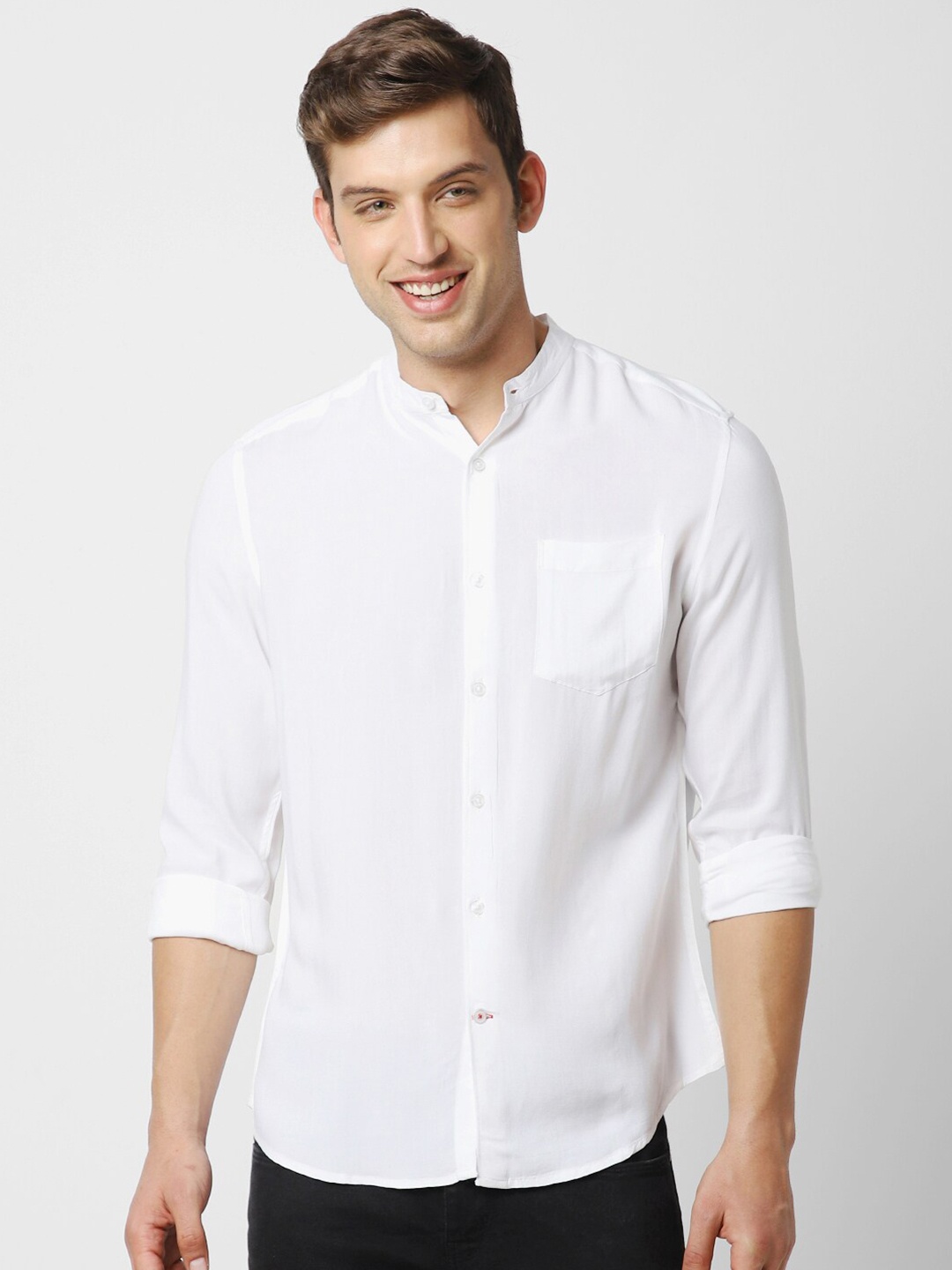 

VASTRADO Men Semi Sheer Cotton Casual Shirt, White