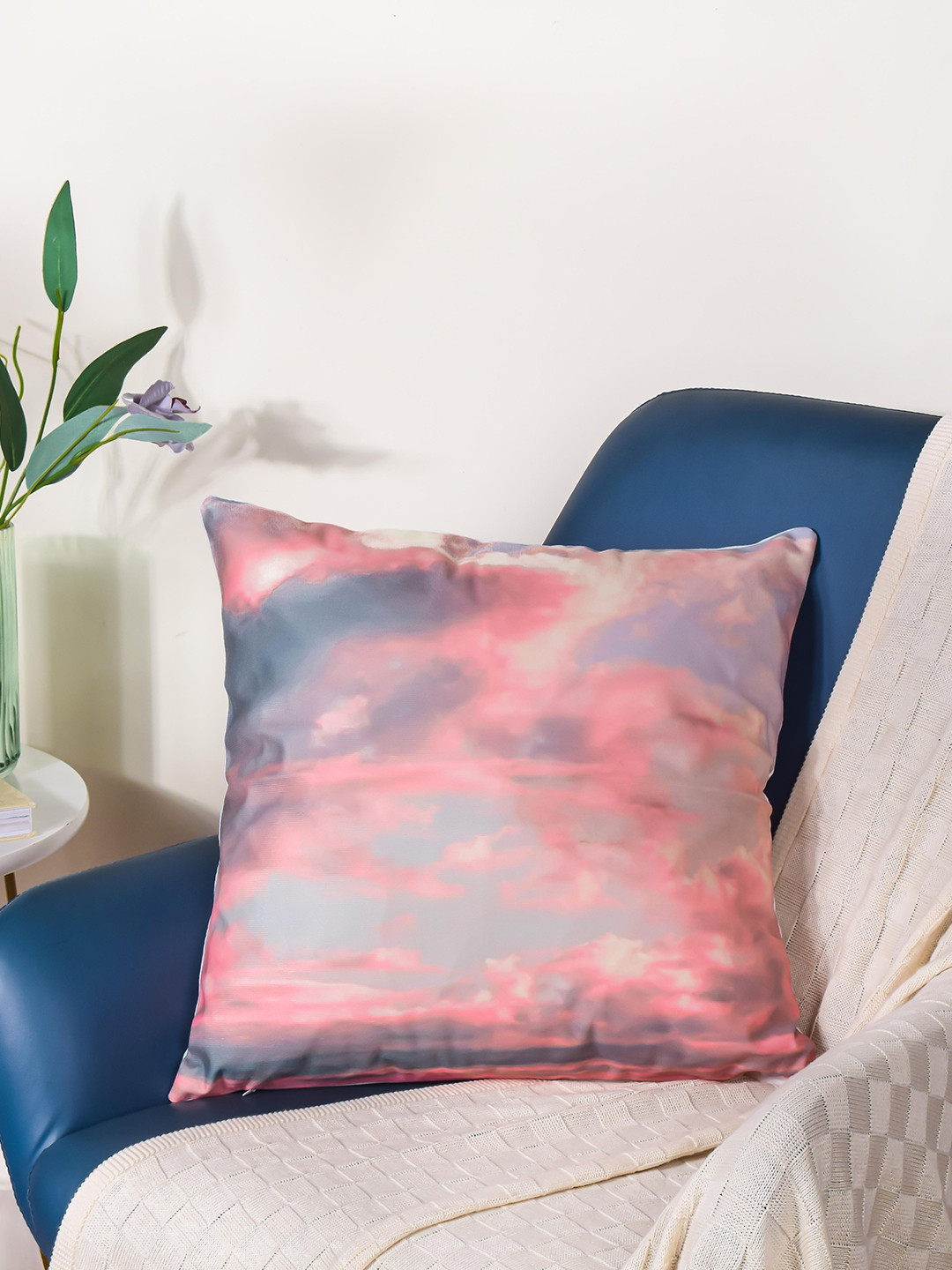 

Nestasia Peach & Grey Abstract Square Cushion Covers