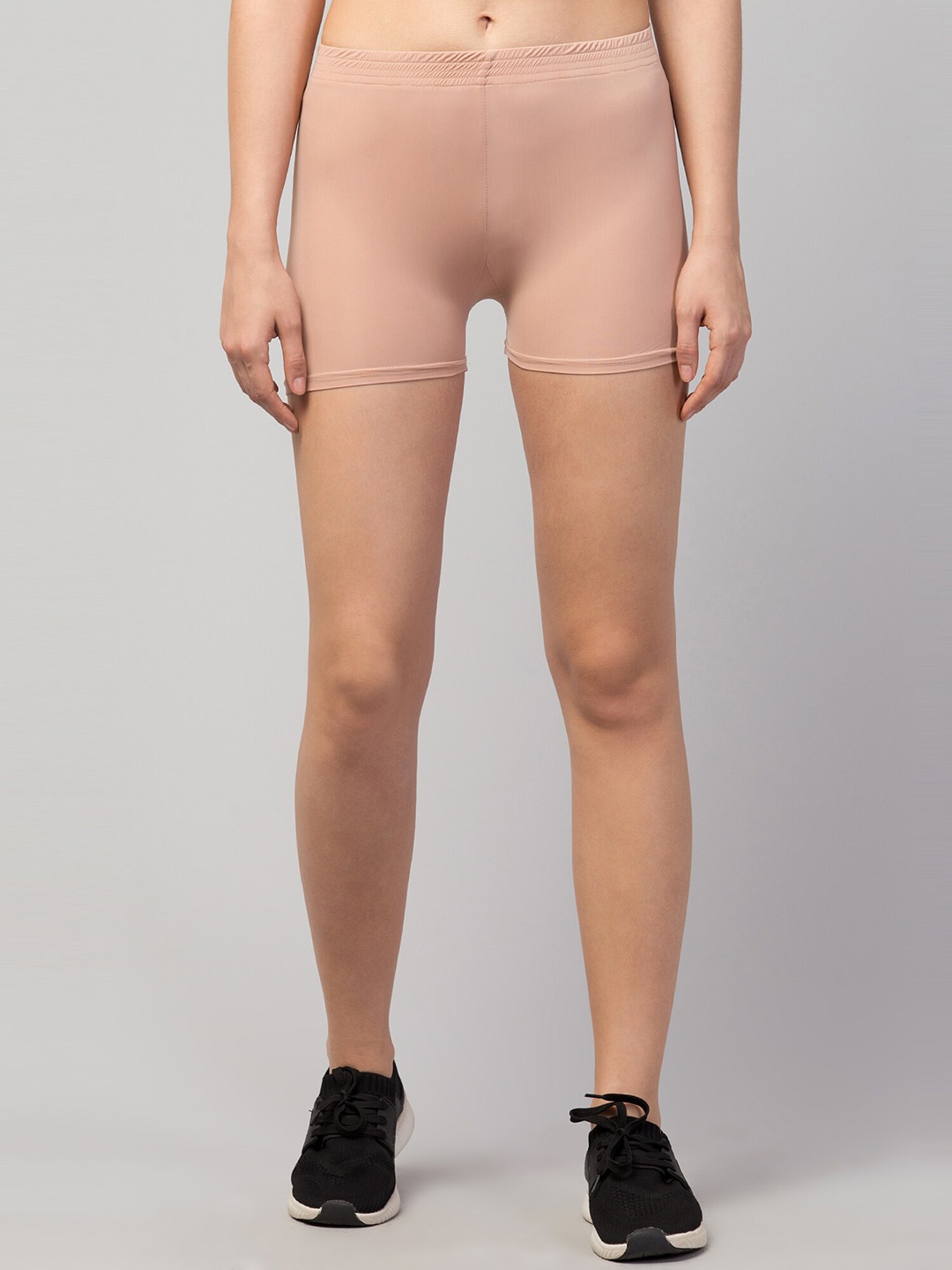 

Apraa & Parma Women Skinny Fit Cycling Hot Pants with e-Dry Technology Shorts, Beige