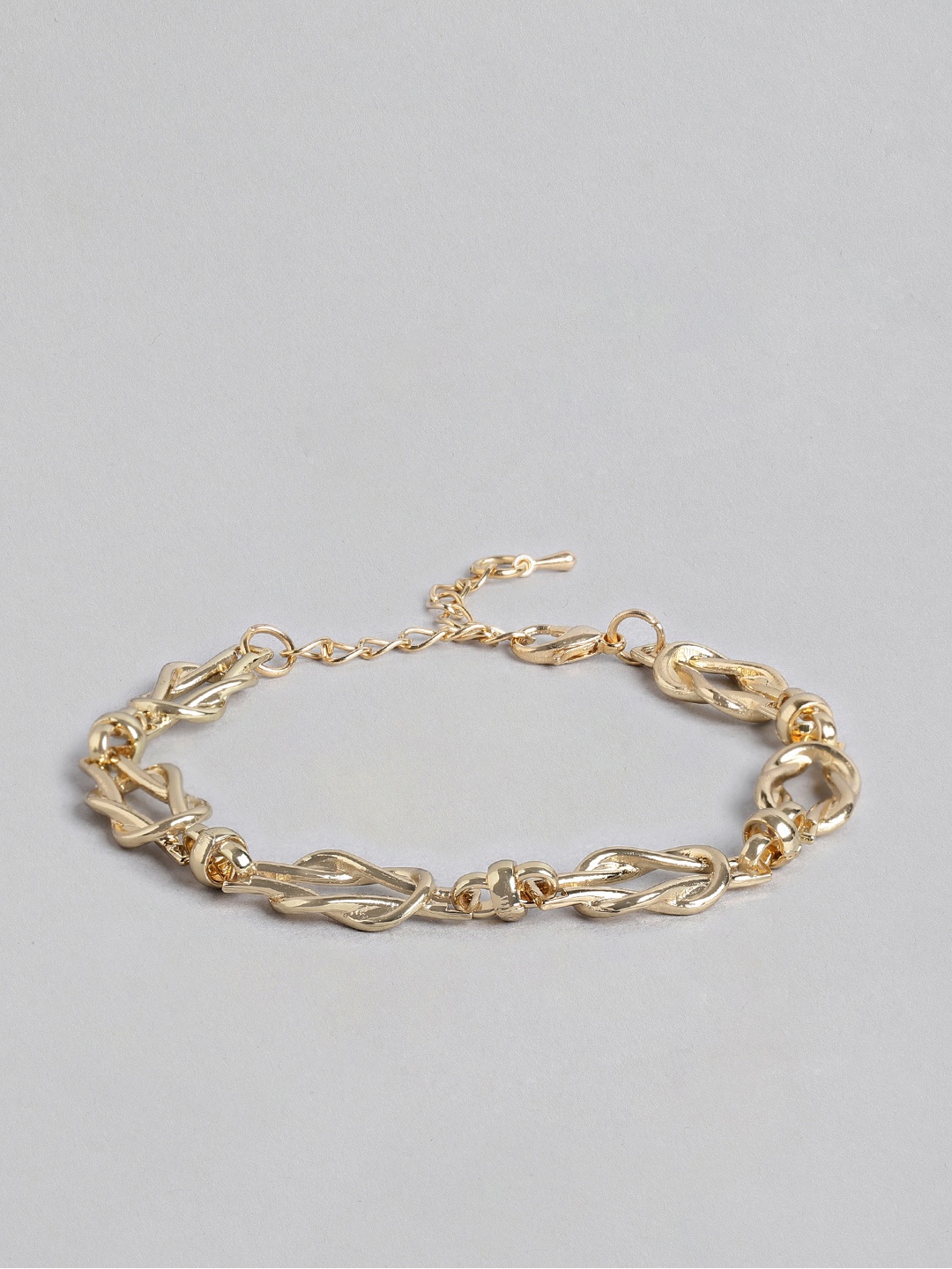 

Blueberry Women Gold-Toned Inter Lock Chain Bracelet