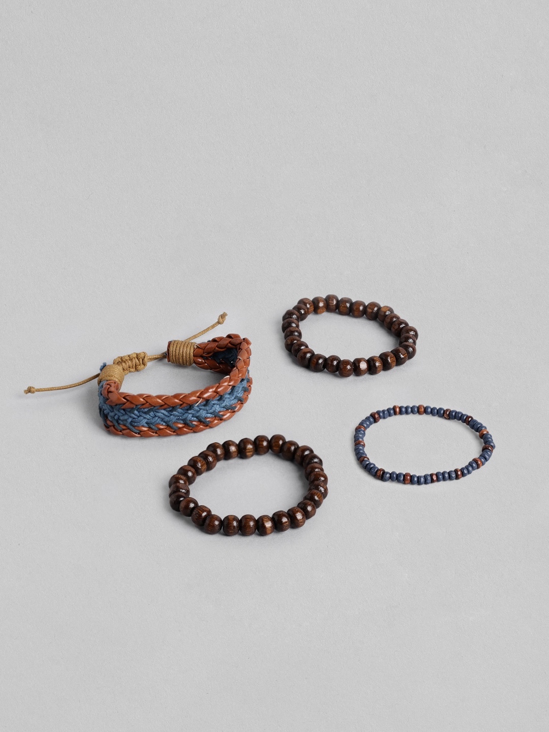 

Blueberry Men Set of 4 Beaded Bracelet, Multi