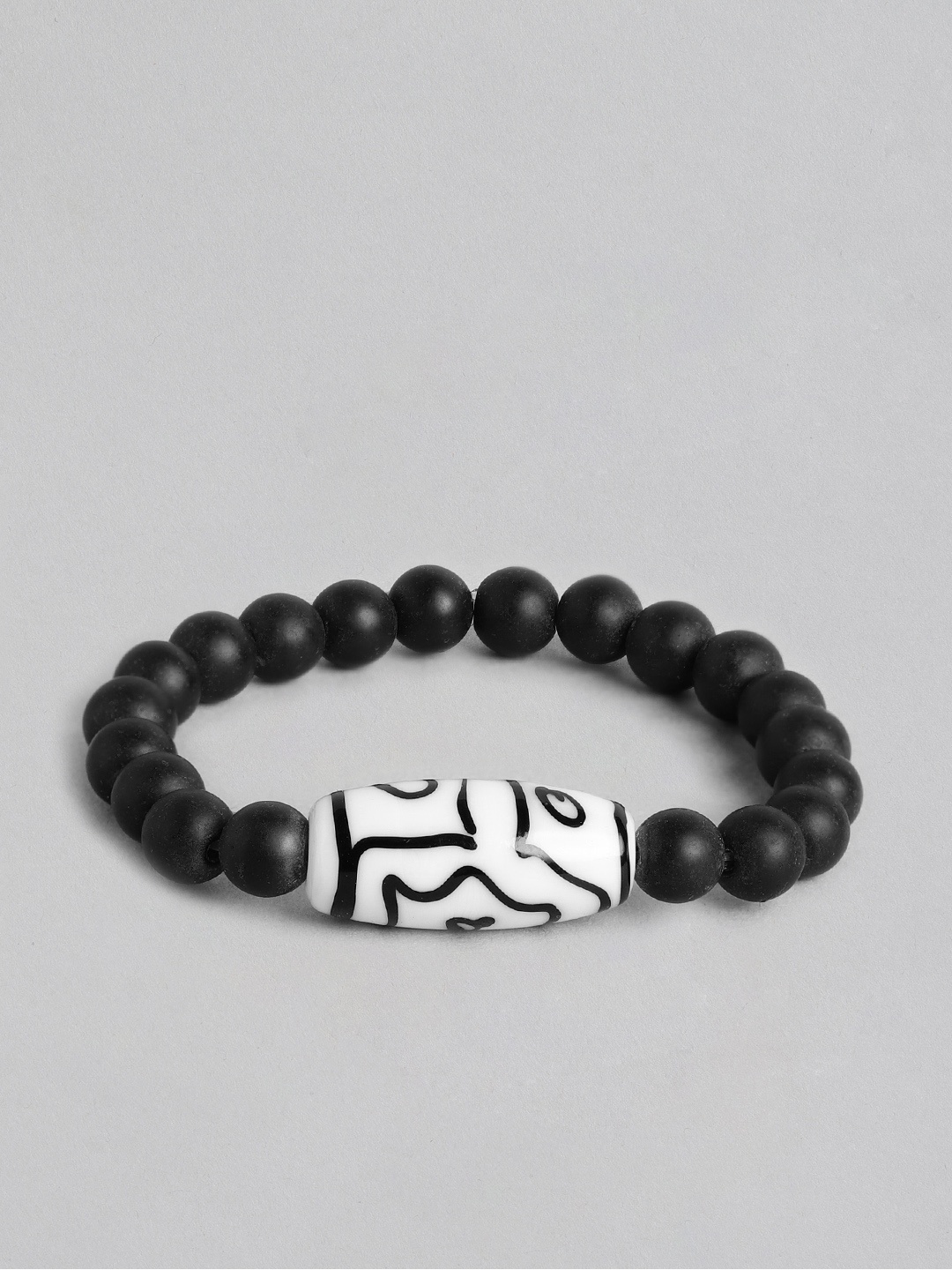 

Blueberry Men Beaded Bracelet, Black