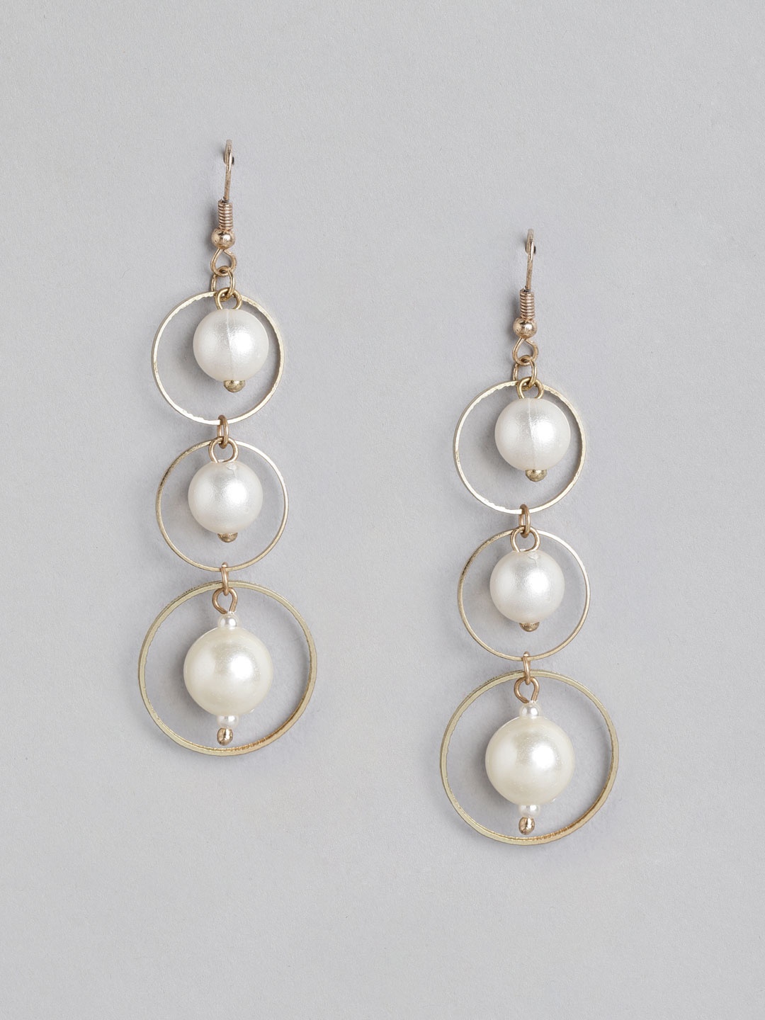 

Blueberry Woman Gold Plated Pearl Detail Drop Earrings