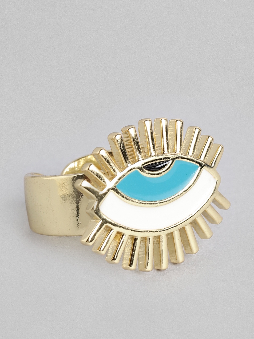

Blueberry Woman Gold plated Evil Eye ring