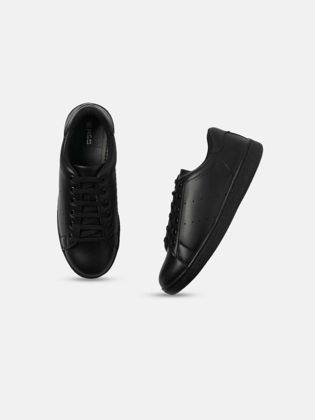 

R&B Boys Perforation Sneakers, Black