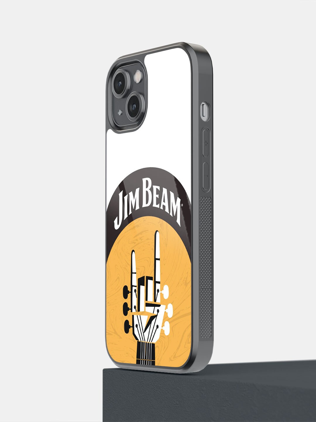 

macmerise Jim Beam Rock Design iPhone 14 Glass Case, White