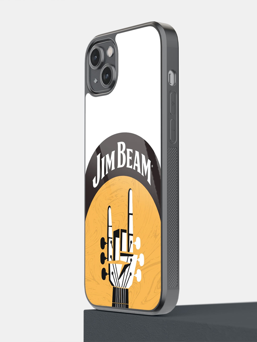 

macmerise Jim Beam Rock Design iPhone 14 Plus Glass Phone Glass Case, White