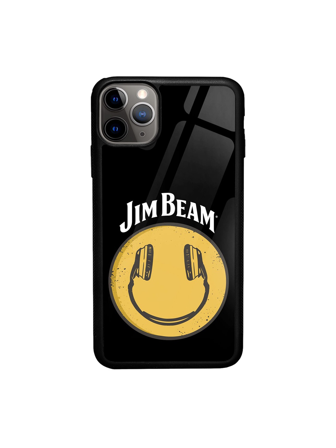 

macmerise Jim Beam Black Smiley Design iPhone 11 Pro Glass Case
