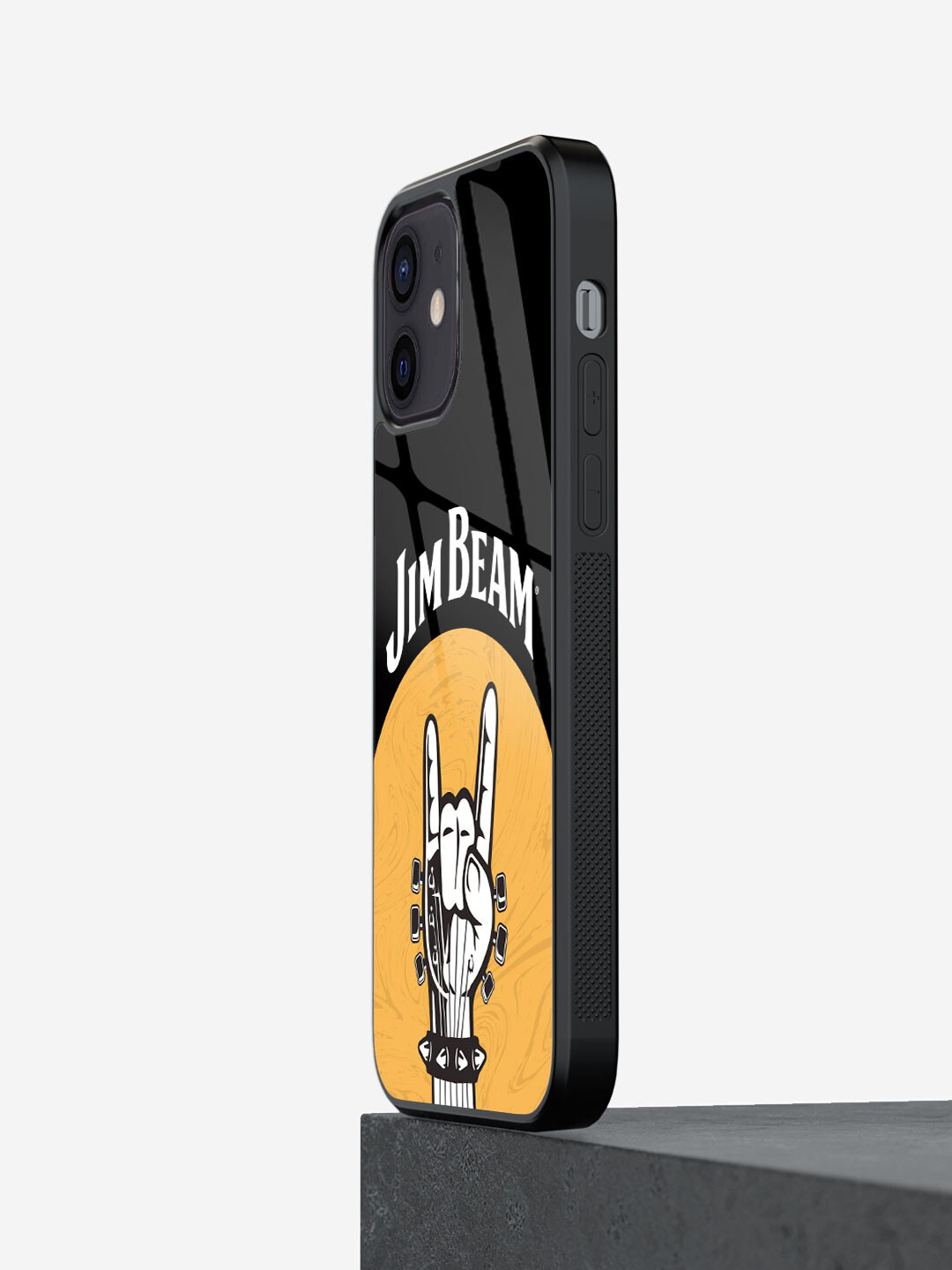 

macmerise Jim Beam Rock Swag Printed iPhone 12 Mini Glass Glass Case, Black