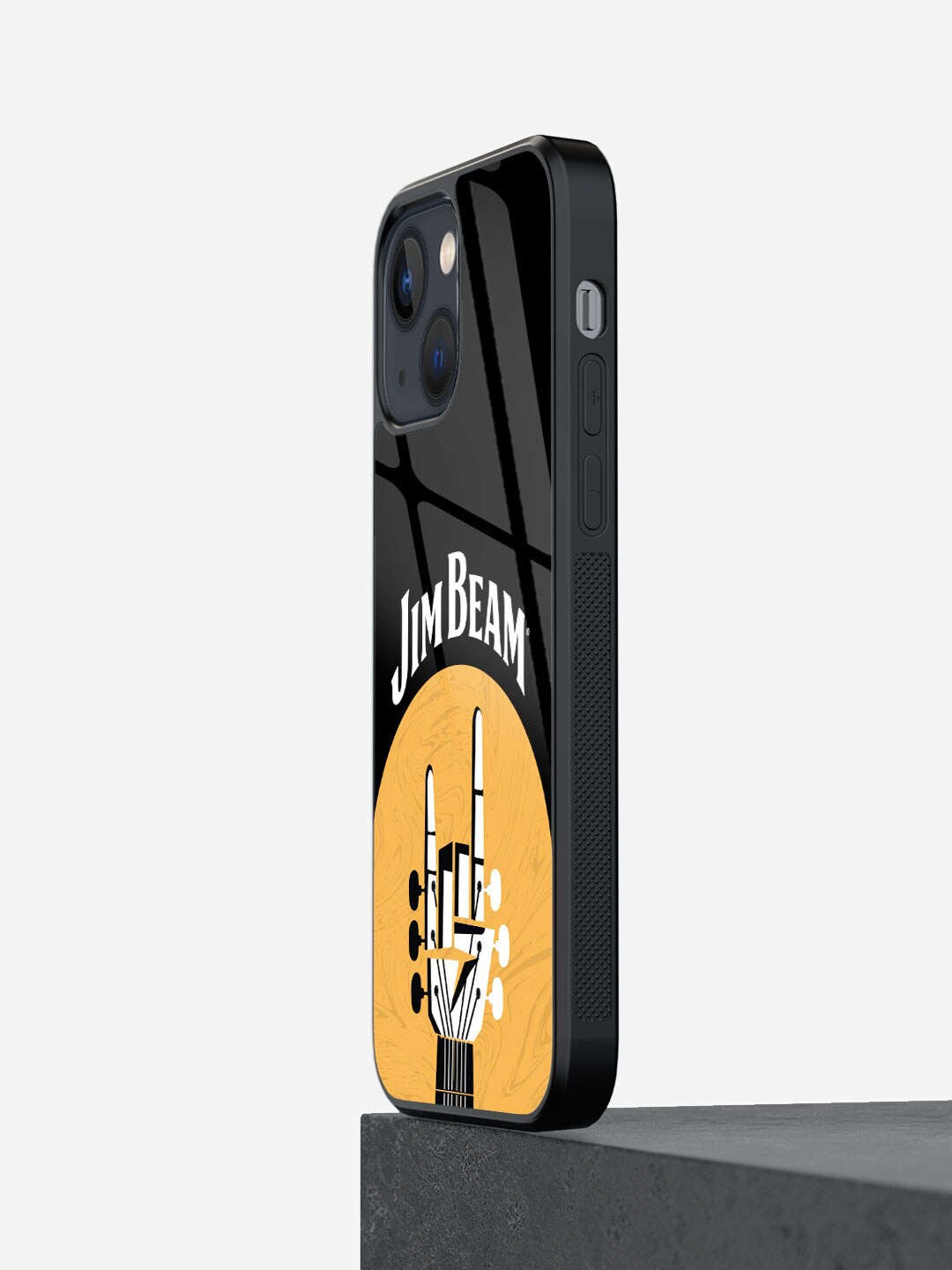 

macmerise Jim Beam Rock Design iPhone 13 Glass Glass Case, Black
