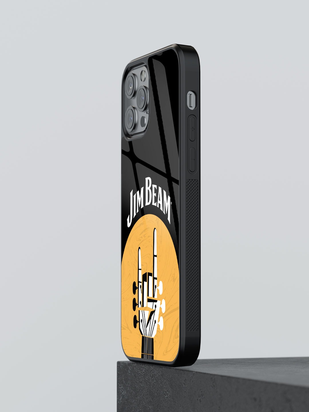 

macmerise Jim Beam Black Rock Design Glass iPhone 13 Pro Max Glass Case