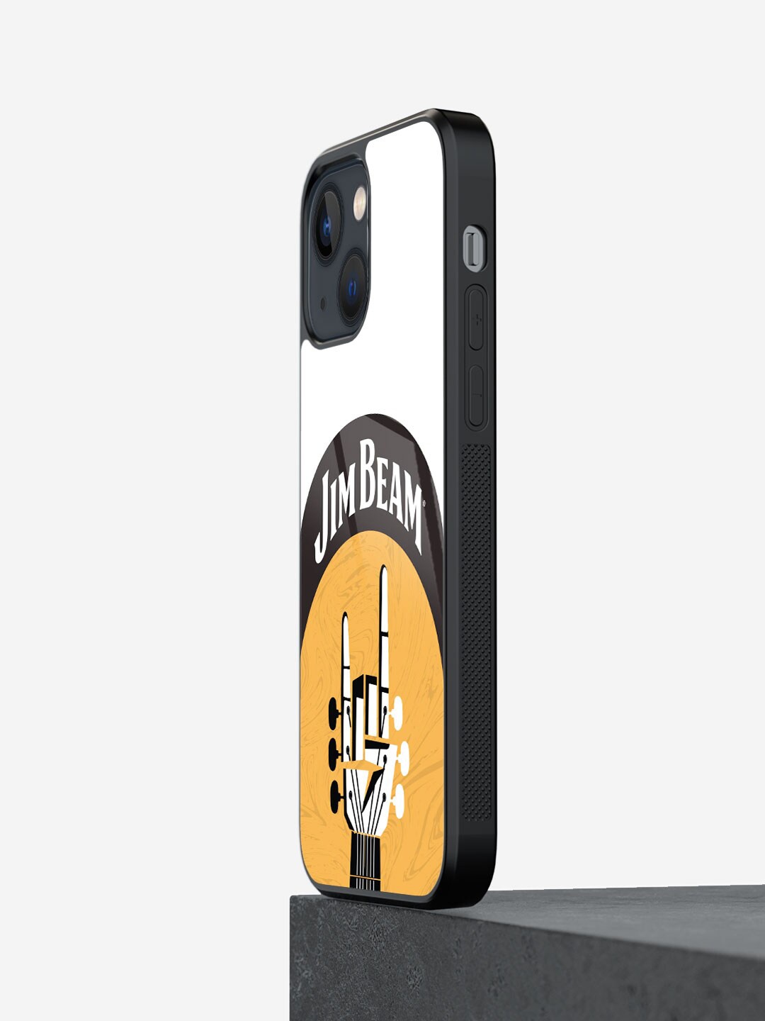 

macmerise Jim Beam Rock Design iPhone 13 Mini Glass Phone Glass Case, White