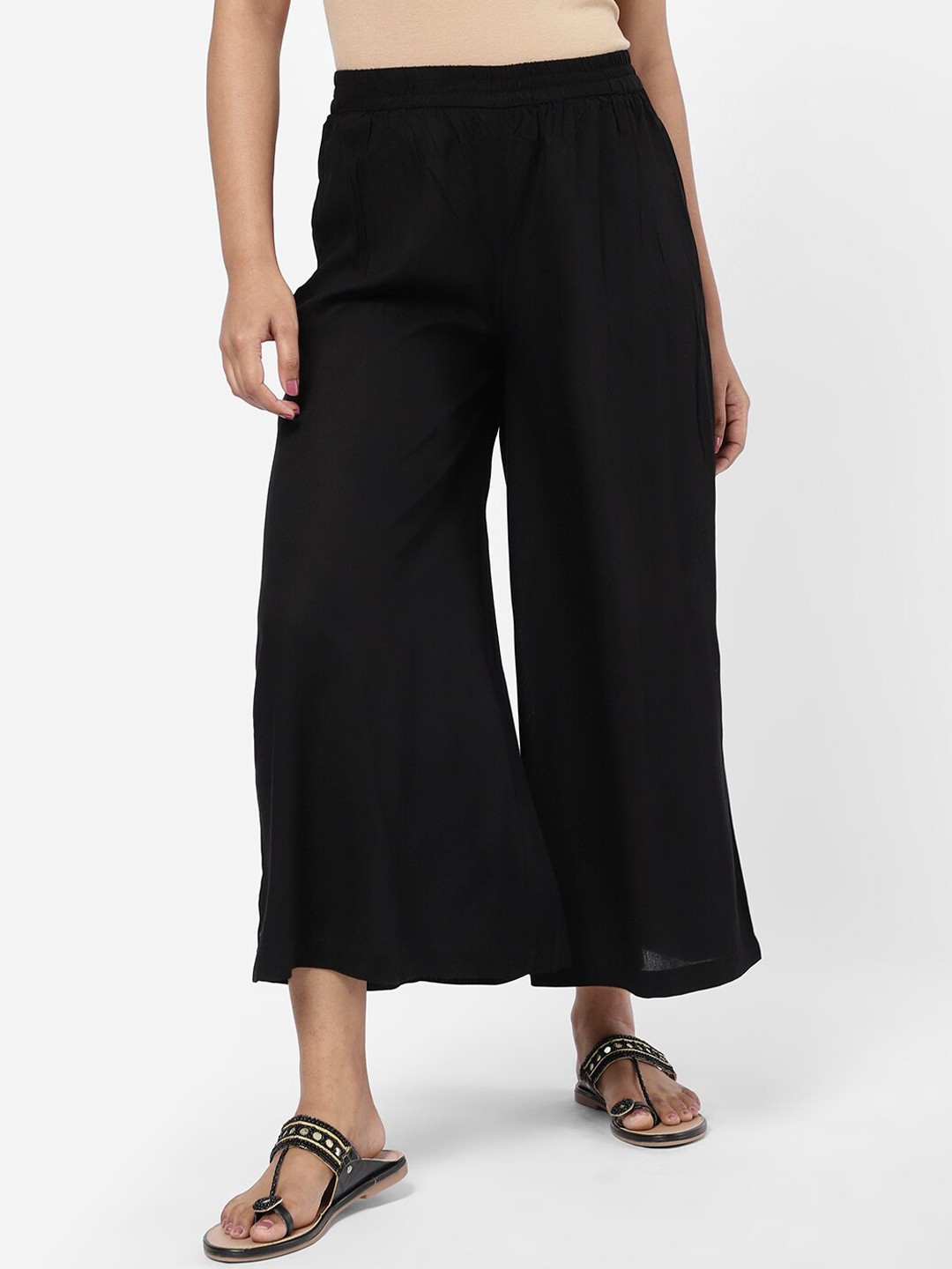 

R&B Women Culottes Trousers, Black
