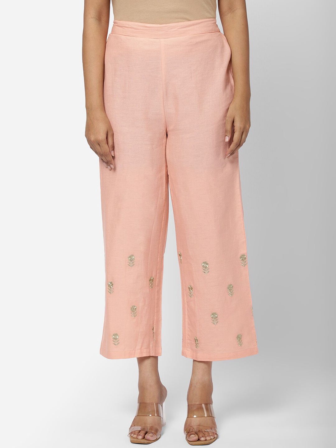 

R&B Women Floral Trousers, Pink