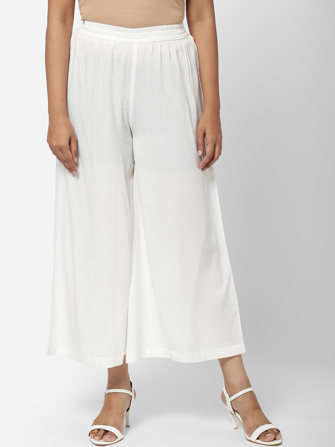 

R&B Women Culottes Trousers, White